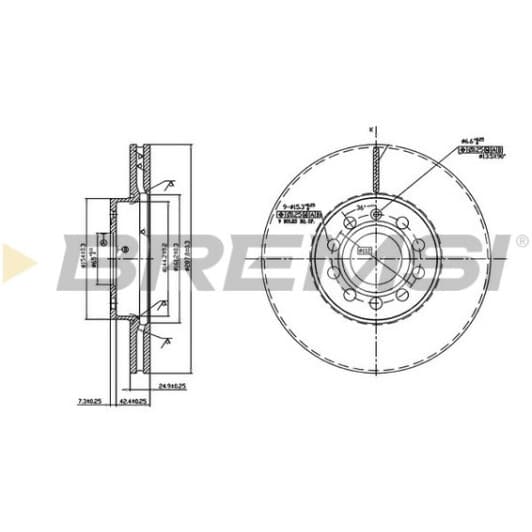 cd7218v Bremsi Гальмівний диск