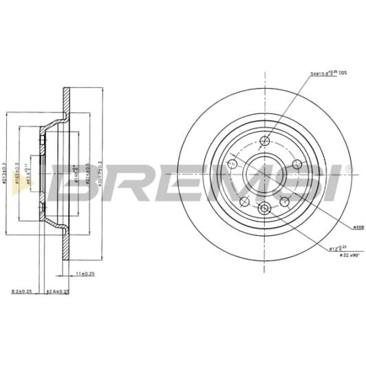 cd7616s Bremsi Тормозной диск