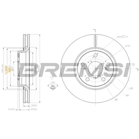 cd7756v Bremsi Тормозной диск