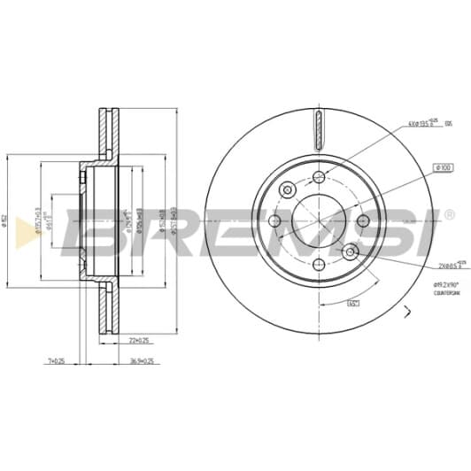 cd7978v Bremsi Тормозной диск