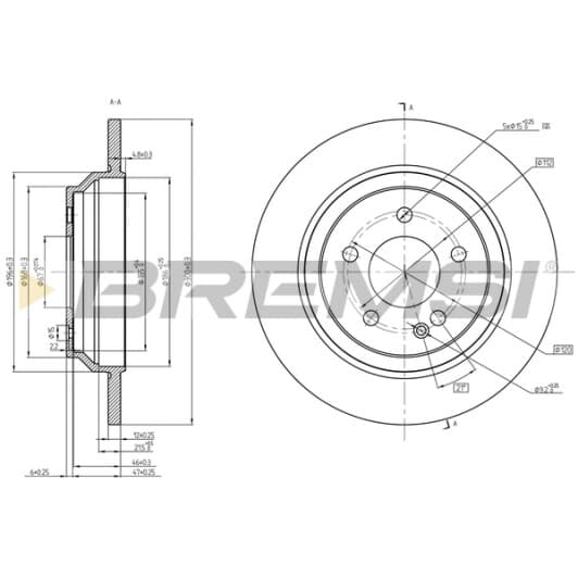 cd8764v Bremsi Гальмівний диск