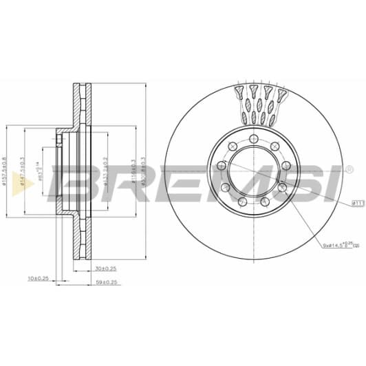 cd5329v Bremsi Тормозной диск