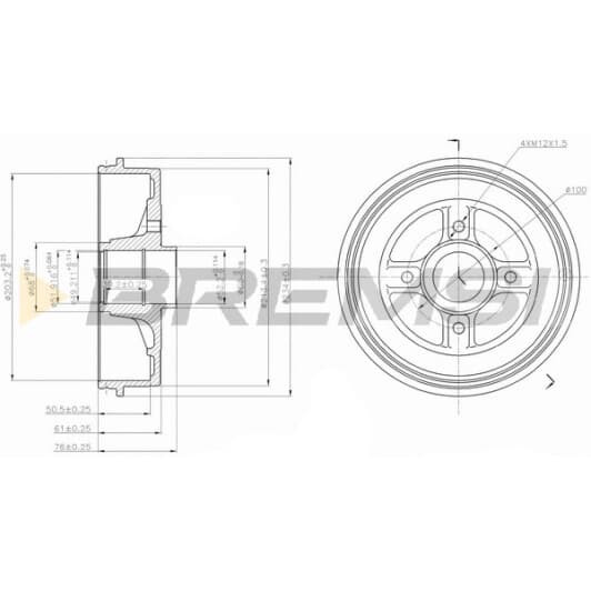 cr5396 Bremsi Гальмівний барабан для Renault Logan