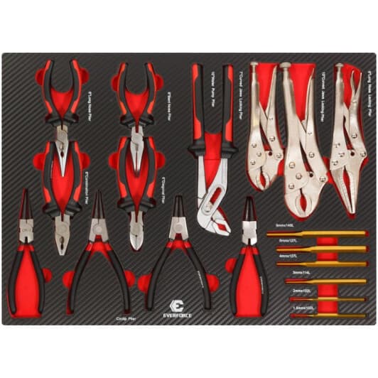 Набор шарнирно-губцевого инструмента Everforce EF-21047 18 ед.