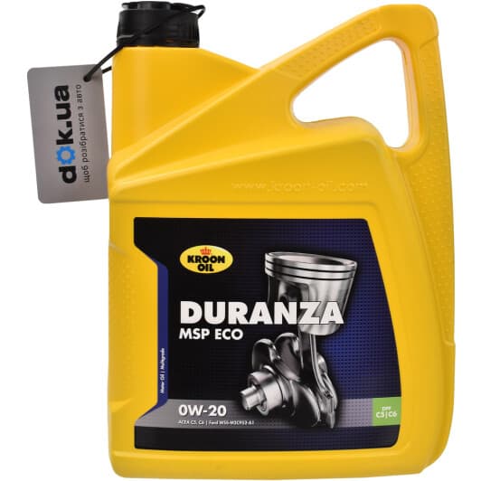 Kroon Oil Duranza MSP ECO 0W-20 (5 л) моторна олива