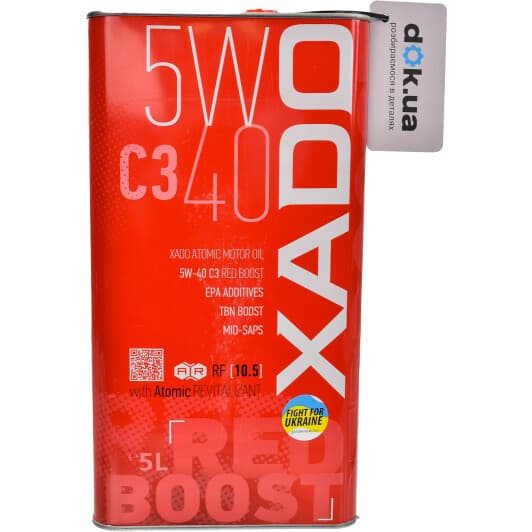 Xado Atomic Oil C3 RED BOOST 5W-40 (5 л) моторна олива