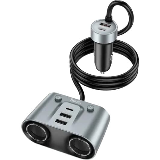 Розгалужувач прикурювача з USB Hoco Z51 Establisher 6942007600439