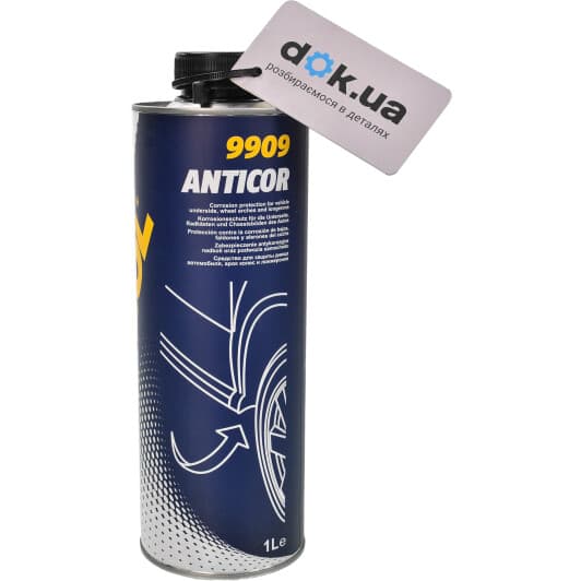 Антикор Mannol бітумно-каучуковий чорний (650 мл, 1 л)