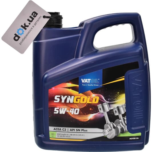 VatOil SynGold 5W-40 (4 л) моторное масло