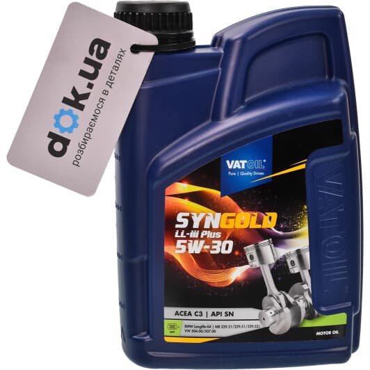 VatOil SynGold LL-III Plus 5W-30 (1 л) моторное масло