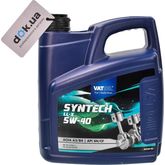 VatOil SynTech LL-X 5W-40 (4 л) моторна олива