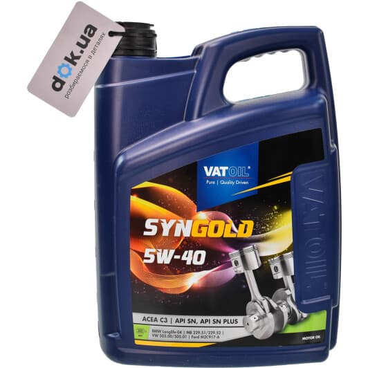 VatOil SynGold 5W-40 (5 л) моторное масло