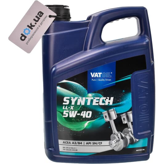 VatOil SynTech LL-X 5W-40 (5 л) моторна олива
