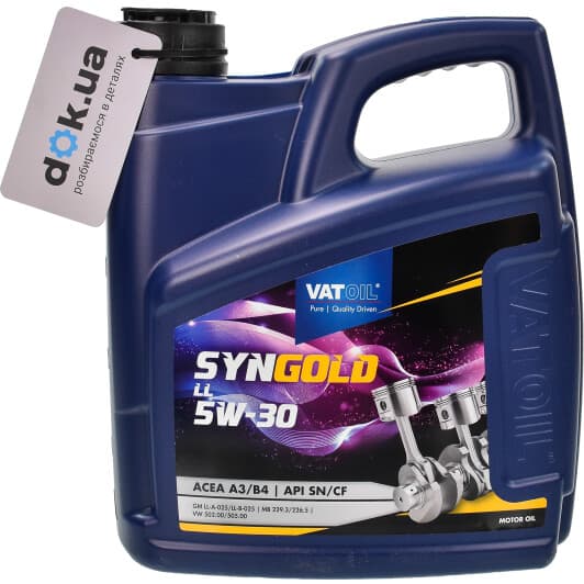 VatOil SynGold LL 5W-30 (4 л) моторна олива