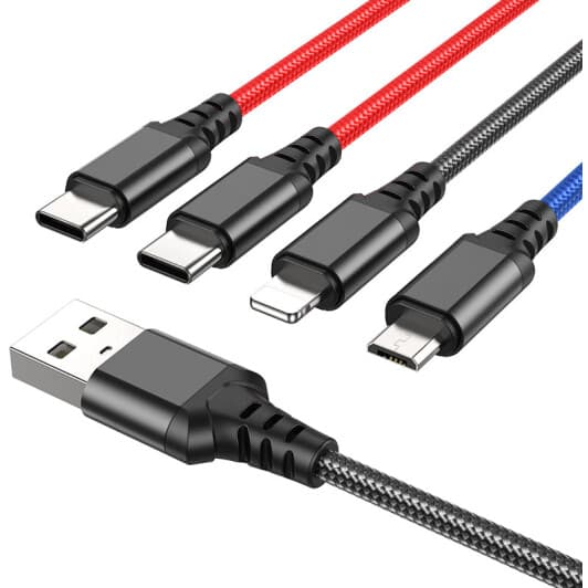 Кабель 4 в 1 Hoco USB - Apple Lightning - type-C - Micro USB X76 Super 6931474768650 1 м