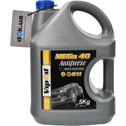 VIPOIL MEGa 40 G11 синій -39 °C, 5 л (335795) готовий антифриз