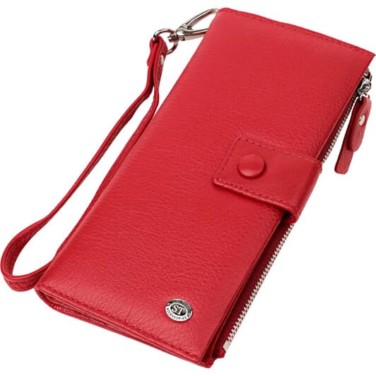 Клатч ST Leather 22536 без логотипа авто колір червоний