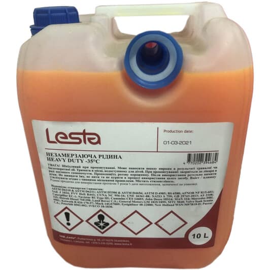 LESTA Heavy Duty жовтий -35 °C готовий антифриз