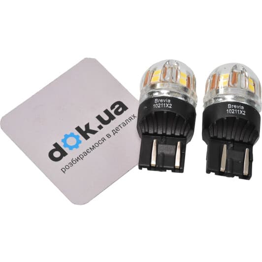 Автолампа Brevia S-Power W21/5W W3x16q 21 W біла 10211X2