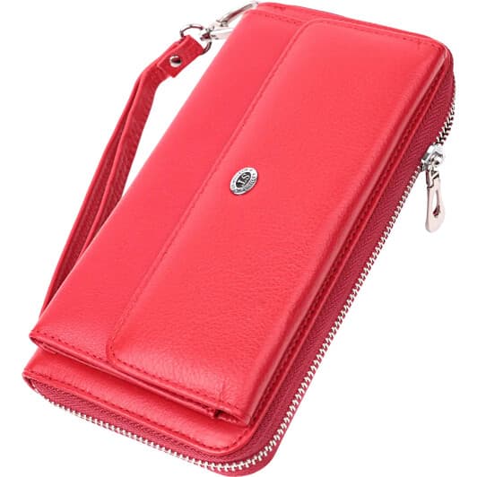 Клатч ST Leather 22530 без логотипа авто колір червоний