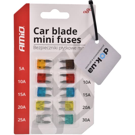 Набор предохранителей Amio 01139 FN mini 10 шт.