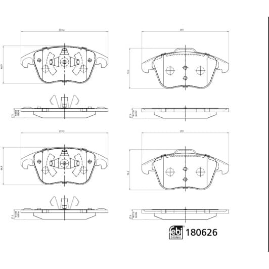 180626 Febi Гальмівні колодки