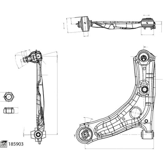 185903 Febi Рычаг подвески