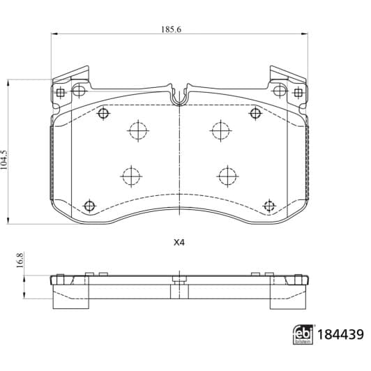 184439 Febi Гальмівні колодки