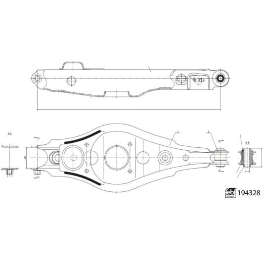 194328 Febi Рычаг подвески для Toyota RAV4