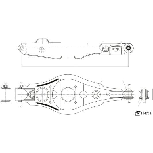194708 Febi Рычаг подвески для Toyota RAV4