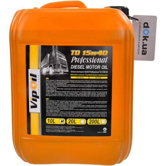 VIPOIL Professional TD 15W-40 (10 л) моторна олива