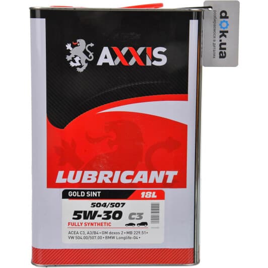 Axxis Gold Sint C3 504/507 5W-30 (18 л) моторное масло