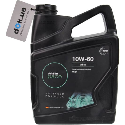AVISTA Pace Asia 10W-60 (4 л) моторное масло