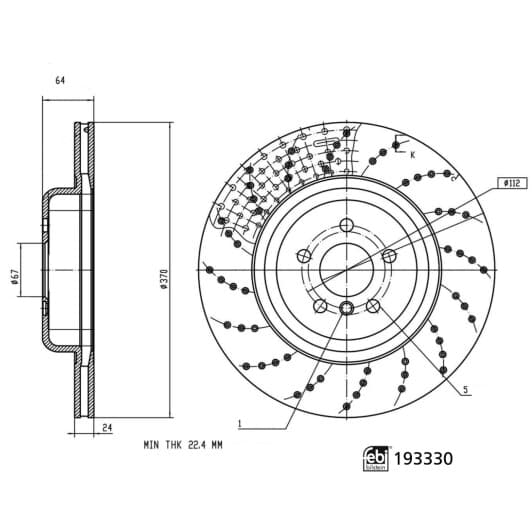 193330 Febi Тормозной диск