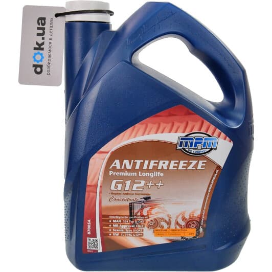 MPM Premium Long Life G12++ красный 5 л (87005A) концентрат антифриза
