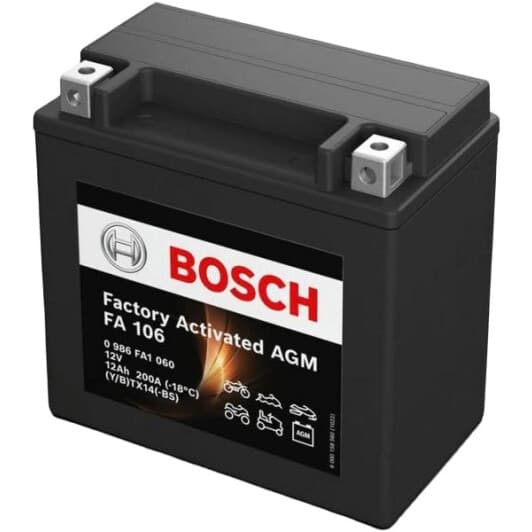 Аккумулятор Bosch 6 CT-12-L Factory Activated AGM 0986FA1060