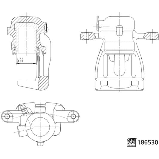 186530 Febi Гальмівний супорт для Land Rover Freelander