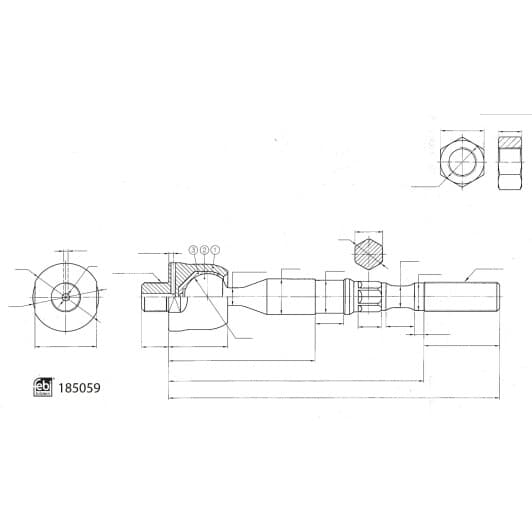 185059 Febi Рулевая тяга для Nissan Cabstar