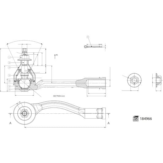 184966 Febi Наконечник кермової тяги