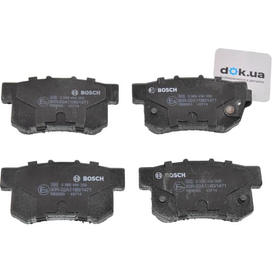 0 986 494 358 Bosch Тормозные колодки