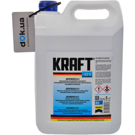 KRAFT G11 синій -35 °C, 5 л (KF106) готовий антифриз