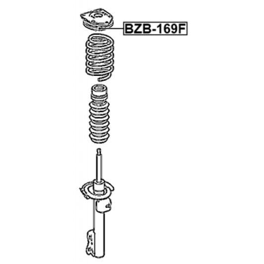 bzb169f Febest Опорный подшипник амортизатора