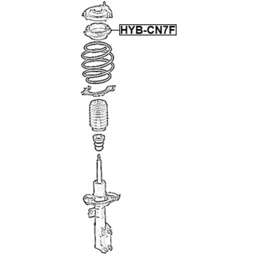hybcn7f Febest Опорный подшипник амортизатора