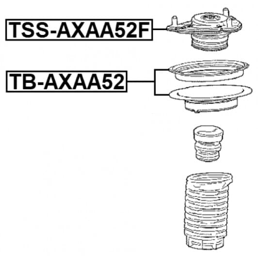 tbaxaa52 Febest Опорный подшипник амортизатора