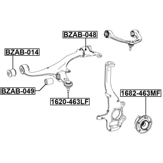 1620463lf Febest Шаровая опора для Mercedes G-modell