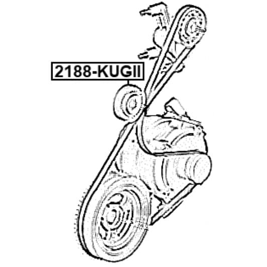 2188kugii Febest Обводной ролик поликлинового ремня