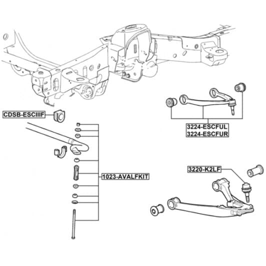 3220k2lf Febest Шаровая опора