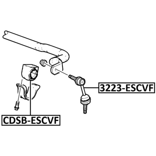 3223escvf Febest Стійка стабілізатора для Chevrolet Tahoe