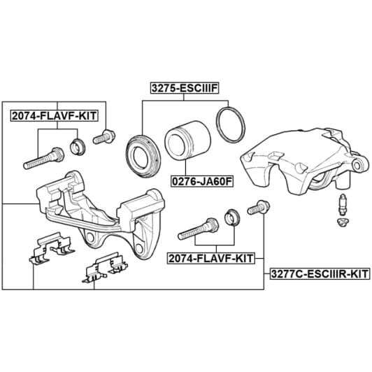 3277cesciiirkit Febest Скоба гальмівного супорта