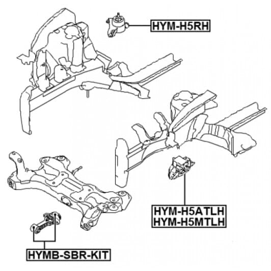 hymh5rh Febest Подушка двигуна